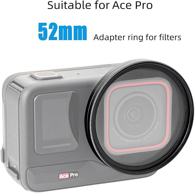 for Insta360 Ace Pro Camera 52mm UV Lens Filter and Adapter Ring - Image 3