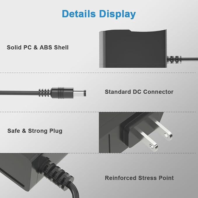 12 Volt 2A Power Adapter Supply AC to DC 2.1/2.5mm X 5.5mm Plug 12v 2 Amp Wall - Image 4