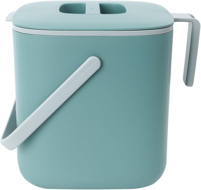 Blue Ginkgo Kitchen Compost Bin – Filter-Free, Odor-Tight Countertop Food Waste by BLUEGINKGO