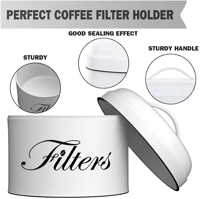 Coffee Filter Holder, Round CoffeeFilter Container - Image 2