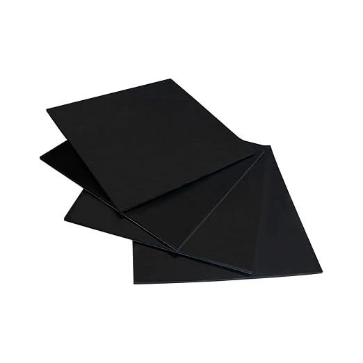 4 Pieces Anti Vibration Pads 1/8 in Thick X 6 in X 6 in, Neoprene Rubber Pads by ZSUCUN