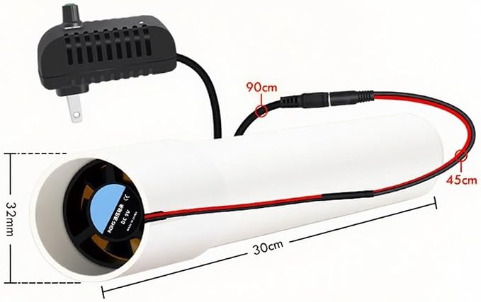 Indoor air ventilation fan for air conditioning holes, wall mounted, - Image 2
