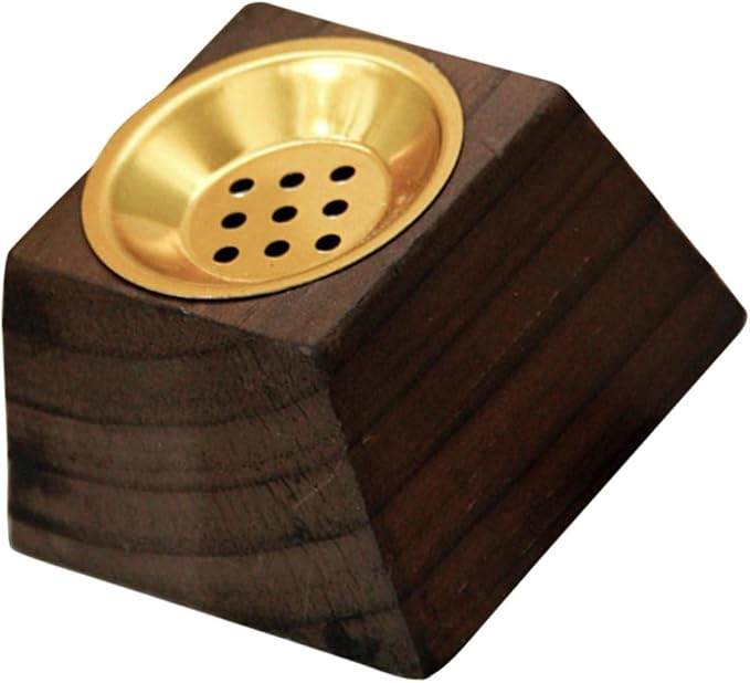 DOITOOL Retro Wooden Incense Holder Desktop Tray Black Wood Incense Burner by DOITOOL