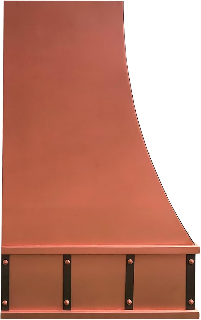 CT Copper Tailor Sloped Copper Vent Hood Wall Mount, 1260 CFM Exhaust Fan - Image 4