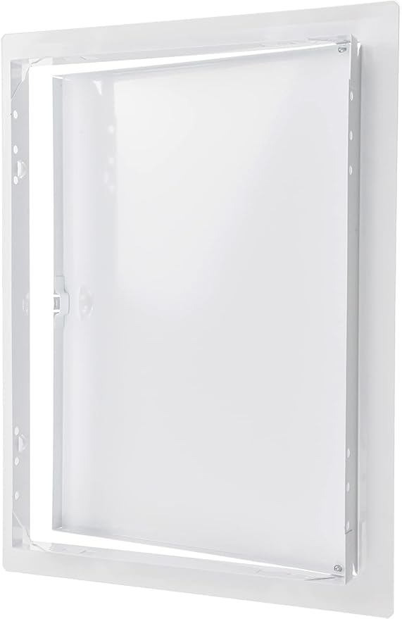 10" x 14" White Metal Access Panel. Service Shaft Door Panel. Plumbing, Electricity, Heating, Alarm Wall Access Panel for Drywall. Bathroom Services Access Hole Cover.