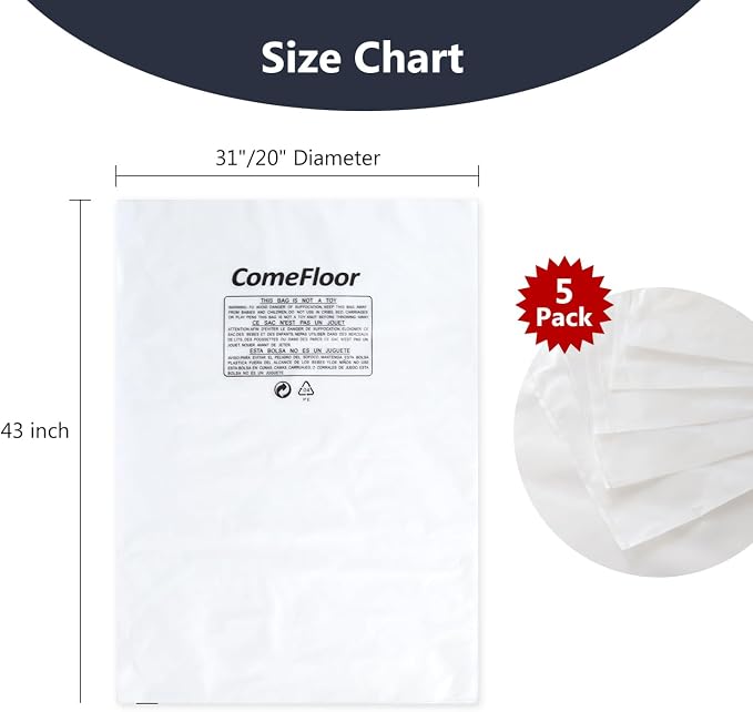Clear Plastic Dust Collector Replacement Bag Fit 20-Inch Diameter Filter Drums - Image 3