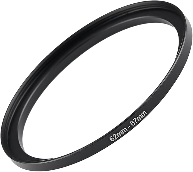 62mm to 67mm Step-up Adapter Rings Filter Adapter Black Metal Step Down Filter by Unknown