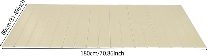 Foldable Bathtub Tray - 70.8" x 31.5" Folding Bathtub Cover - Dustproof PVC Shutter Bath Lid Insulation Panel for Bath Tub Home Bathtubs SPA, 11lbs Capacity, Yellow