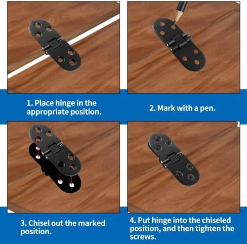 4Pcs Heavy Duty Folding Table Hinges - Image 5