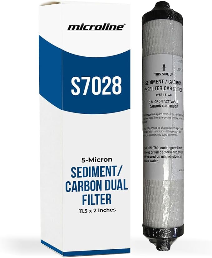 Microline S7028 Sediment/Carbon Pre-Filter – 5 Micron Dual-Stage RO Cartridge – by espwaterproducts