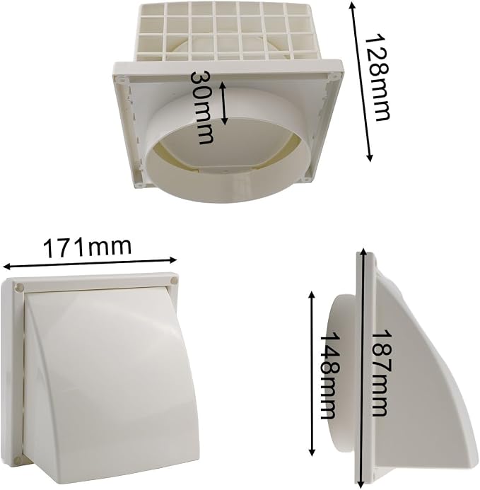 ABS Exterior Wall Ventilation Grille - Image 8