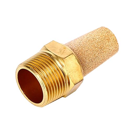 Beduan 3 Pcs Pneumatic Brass Exhaust Muffler Filter, 1/4" Male Thread Hex - Image 3