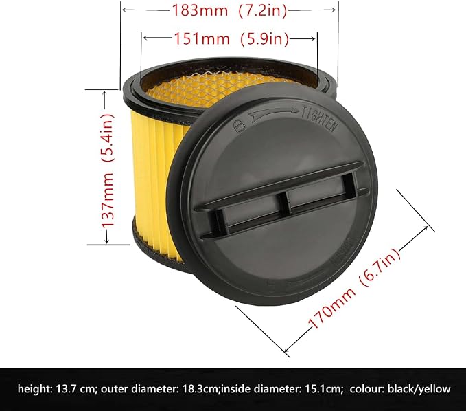 1 PACK Amigriki yellow A32RF03N Replacement Cartridge Vacuum HEPA filter - Image 3