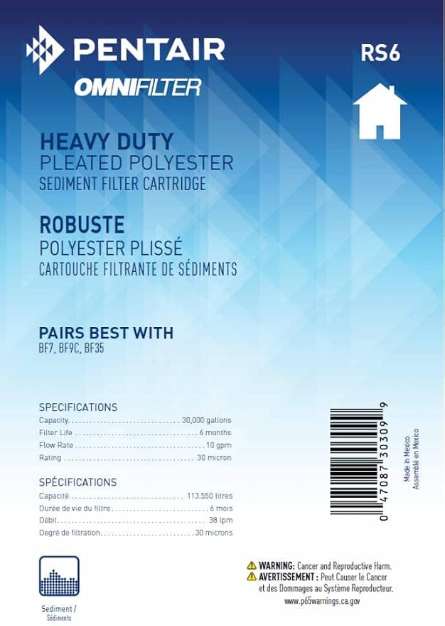 Pentair OMNIFilter RS6 Sediment Water Filter, Whole House Heavy Duty Big Blue - Image 5