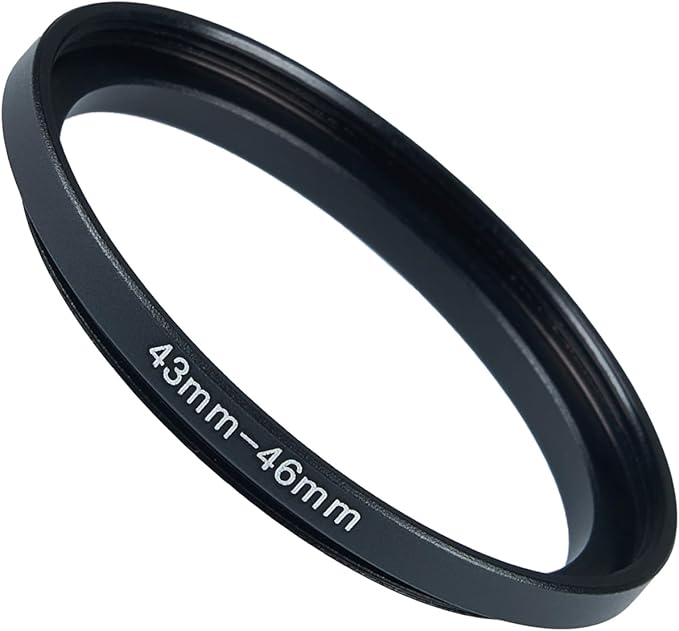 43mm to 46mm Step-up Adapter Rings Filter Adapter Black Metal Step Down Filter by Unknown