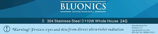 Bluonics 110W UV Water Ultraviolet 24GPM Plus Sediment and Carbon Well Water - Image 9