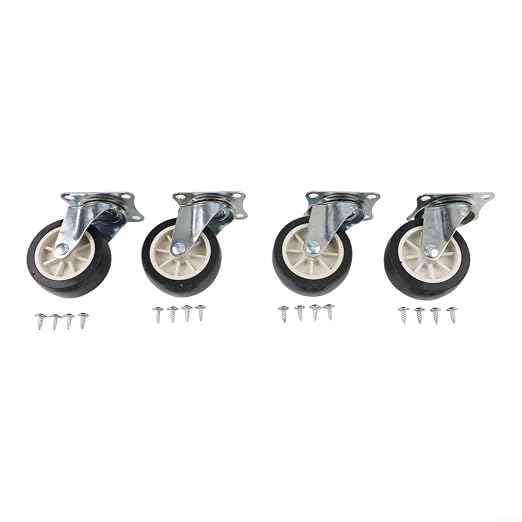 Set Of 4 Swivel Casters Polyurethane Wheels Workbenches, Tool Chests, And - Image 2