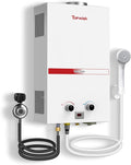 Tankless Water Heater 10L, 2.6GPM Portable Propane Camping Water Heater with Digital Display Overheating Protection, 68,100 BTU Instant Gas Hot Water Warmer for Outdoors RV Shower Cabin