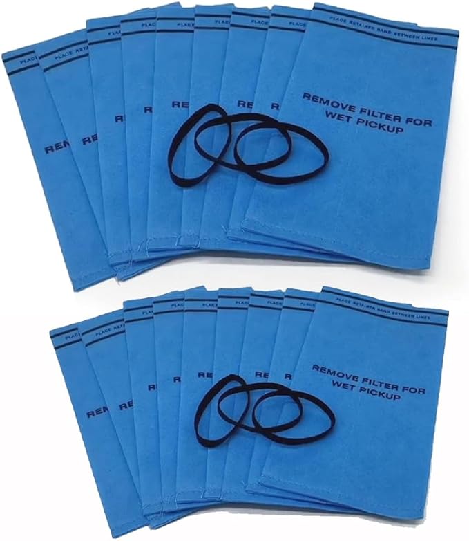 Smilefil 18 Pack Wet Dry Vacuum Filter Bags Compatible by SmileLifeUSA
