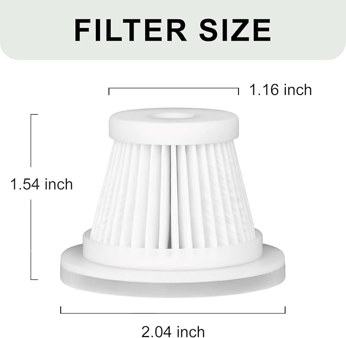 4 Pack Handheld Vacuum ​​Replacement Filters​​ - Image 3