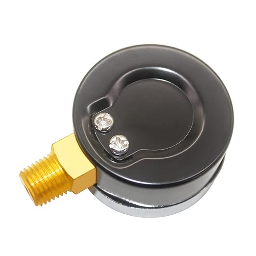 Joywayus Pressure Gauge 0 to 30 PSI Brass 1/4" Male NPT Thread Lower Mount - Image 4