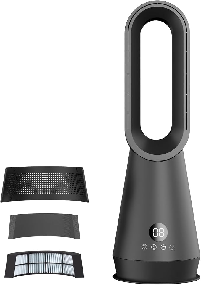 2-in-1 Bladeless Tower Fan by Chikit