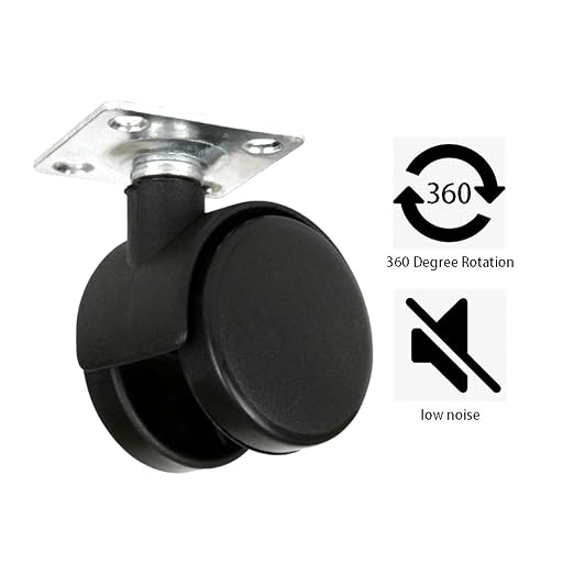Plastic Small Caster Wheels 1.5 inch Swivel Casters Set of 4 - Image 6