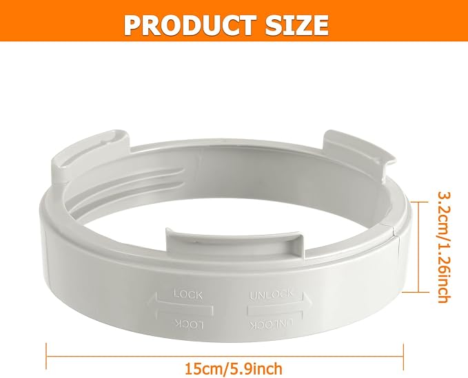 Portable Air Conditioner Exhaust Hose Coupler 5.9 Inch AC Unit Tube Connector - Image 2