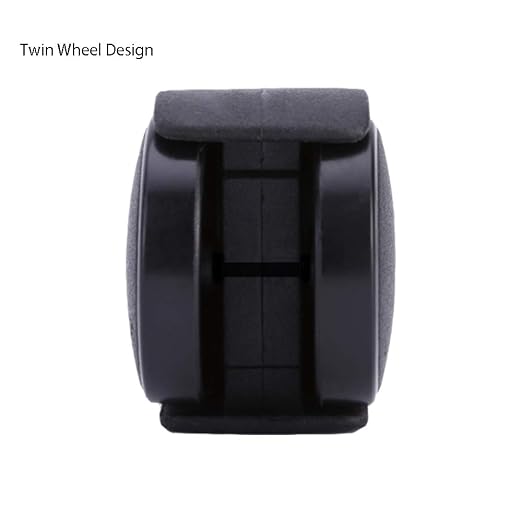 Black Plastic Caster Wheels 2 inch Locking Small Casters Set of 4 - Image 7