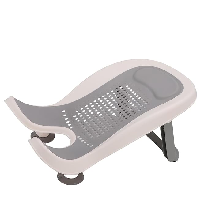 Baby Butt Washing Basin, Portable Bath Tub with Strong Suction Cups and Foldable Stand for Newborn Bathing Support, Non Slip Comfortable Design