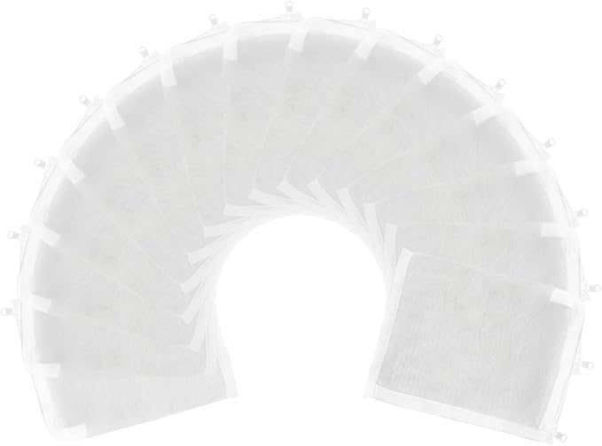AQUANEAT Aquarium Filter Media Bags 15pcs Fish Tank Extra Fine 100 Micron Mesh by Aquaneat