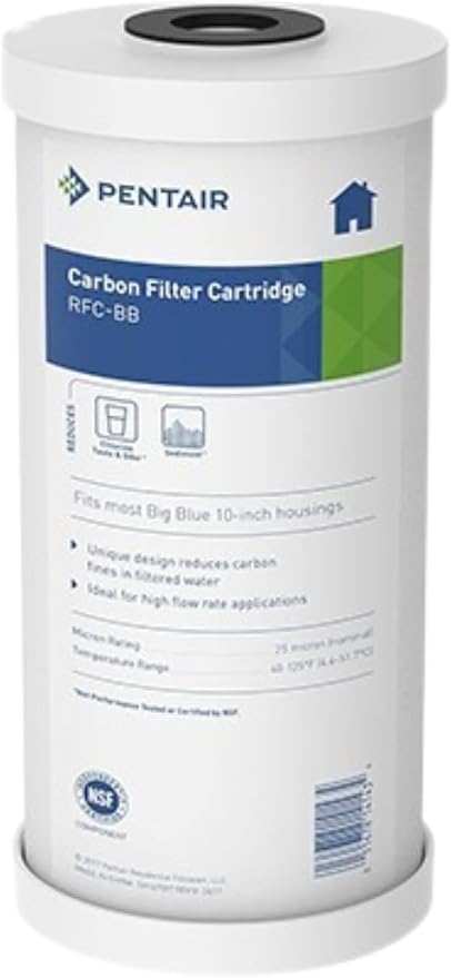 Pentair Pentek RFC-BB Big Blue Carbon Water Filter, Whole House Heavy Duty by PENTAIRPENTEK