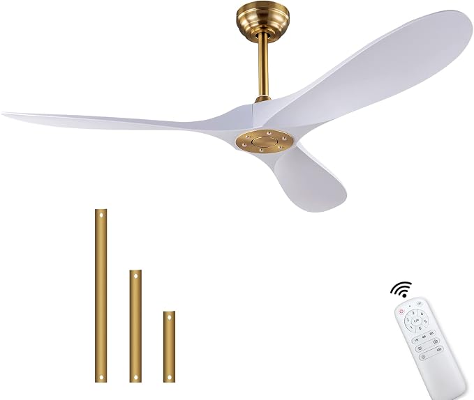 QUTWOB 52" Ceiling Fan with Remote Control No Lights, Modern Reversible DC - Image 5