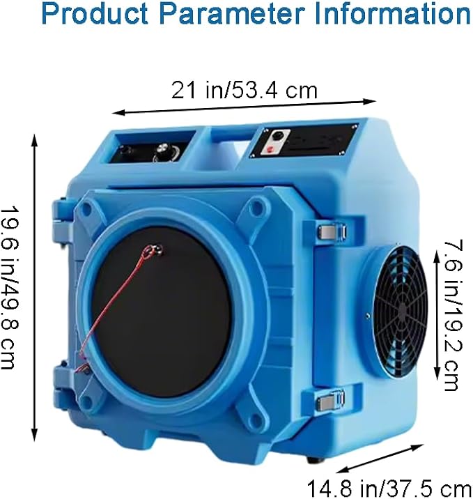 550 CFM Air Scrubber, Air Purifier - Image 2