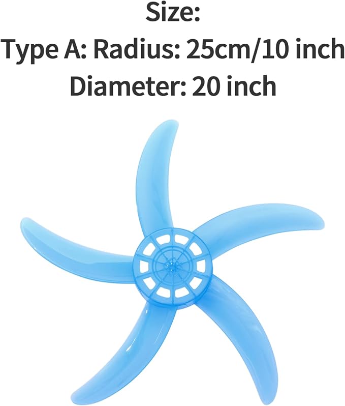 dPois Plastic Fan Blade Leaves Universal Household Standing Pedestal Fan Table - Image 2