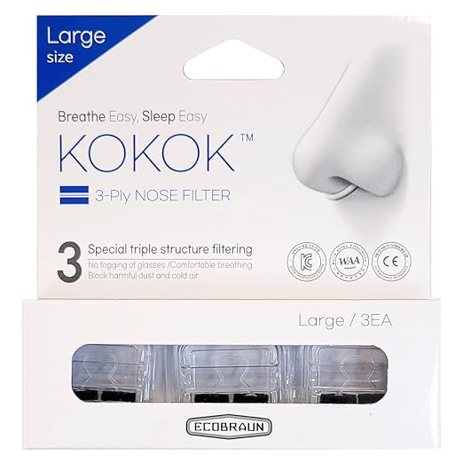 3-Ply Nose Filter Reusable Breathable Nasal Plugs Air Filteration by HELLOKFOOD