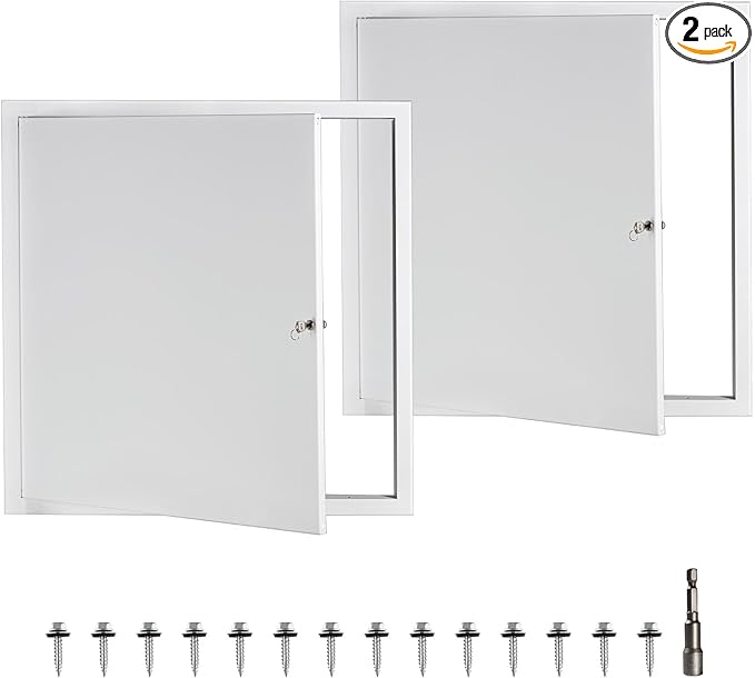 Access Door 24x24 Drywall Access Panel 2Pack Thickened 1mm for Drywall, Attic Door, Ceiling with Key (24X24 inch, Traditional, 2, AD24241MM-2)