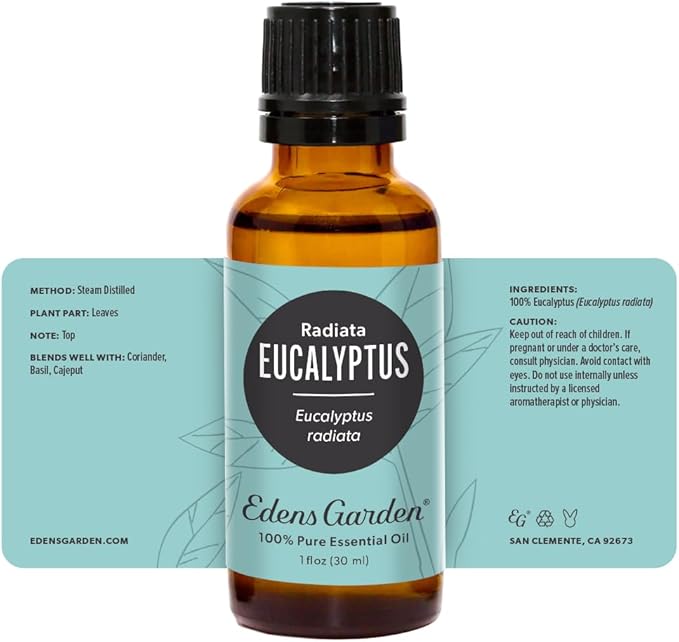 Edens Garden Eucalyptus- Radiata Essential Oil- 100% Pure Premium Grade, Undiluted, Natural, Therapeutic, Aromatherapy, The Best for Diffuser, Laundry, Hair, Humidifiers 30 ml (1 fl oz)