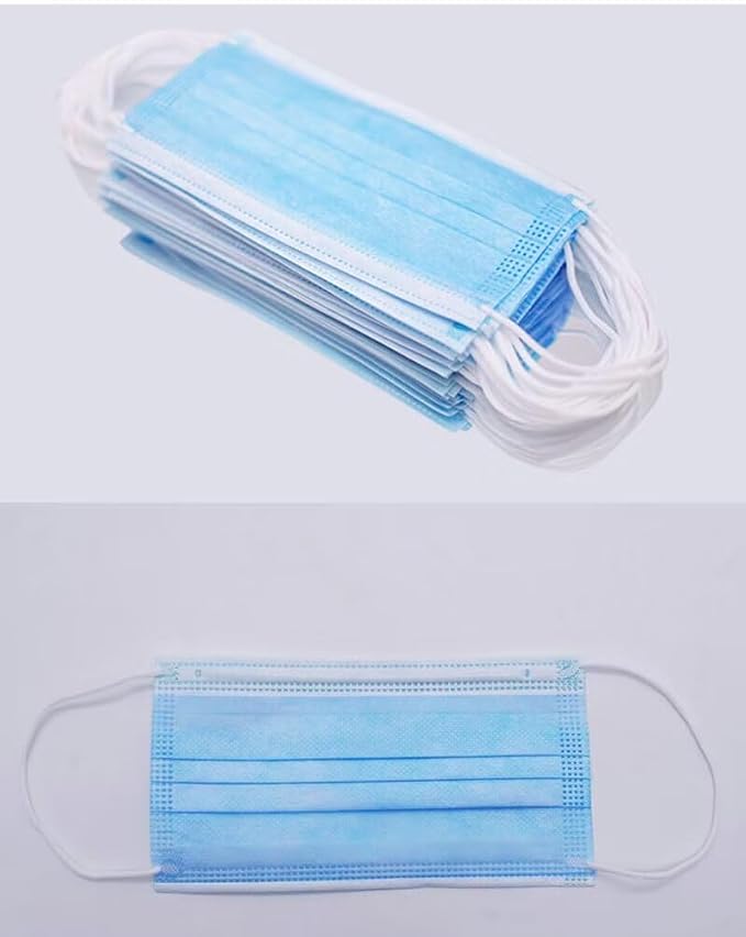 NNPCBT Blue Disposable Face Masks 125 Pack, 3-Ply Breathable Mask - Image 8