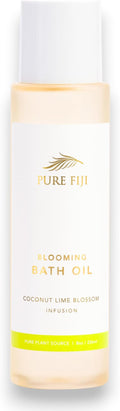 Pure Fiji Bath Oil, Conditioning Body Moisturizer with Natural Ingredients Bath Essential for Women Moisturizing Bath & Body Oil - Coconut Lime Blossom (8oz/236ml)