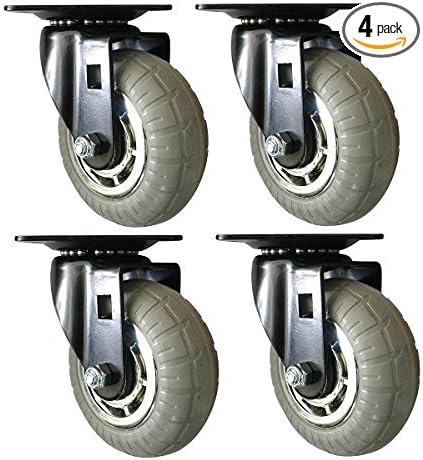 Shepherd 5" Designer 1, 056-lb. Total Capacity Heavy-Duty Swivel Casters by Headbourne