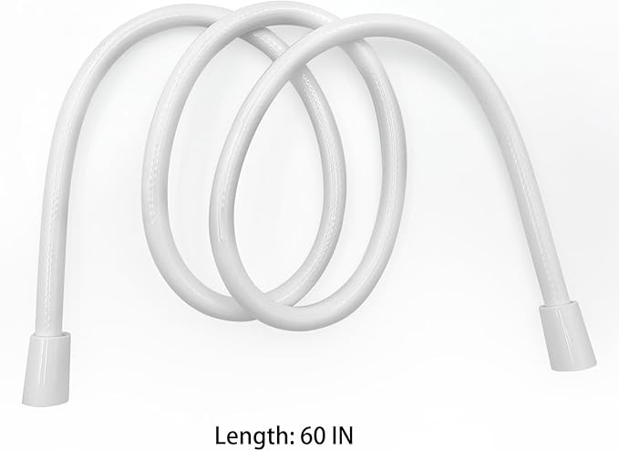 Replacement Shower Hose for RV Camper 6in Flexible & Kink-Free Heavy Duty PVC Lead-Free White