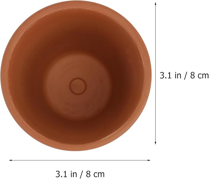 5pcs Red Terracotta Succulent Pots - Image 2