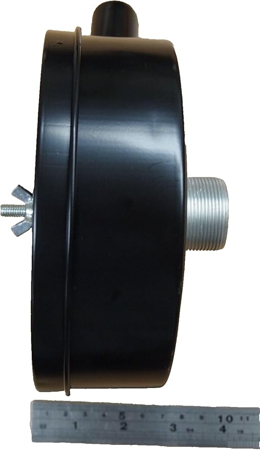 Air Compressor Intake 6" Air Filter Silencer 1" MPT Paper Cartridge Metal House - Image 3