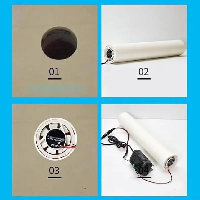 Indoor air ventilation fan for air conditioning holes, wall mounted, - Image 3