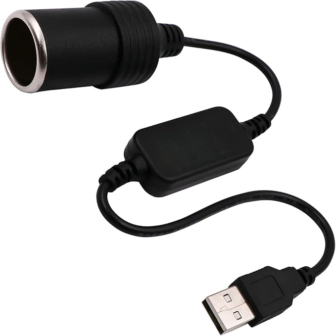 USB A Male to 12V Car Cigarette Lighter Socket Female Converter Cable by Unknown