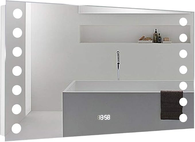 80x60cm LED Bathroom Mirror by Unknown