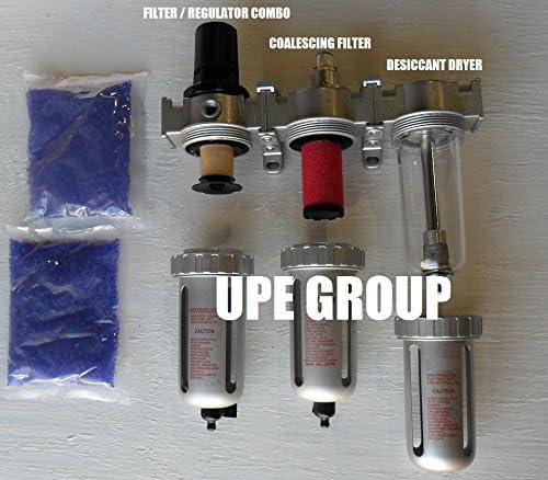 3/8" COMPRESSED AIR PARTICULATE FILTER WATER TRAP/PRESSURE REGULATOR/DESICCANT - Image 2