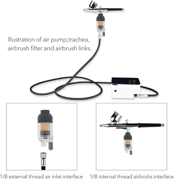 HUBEST Airbrush Filter in-Line Mini Air Filter Water Separator Water Trap - Image 4
