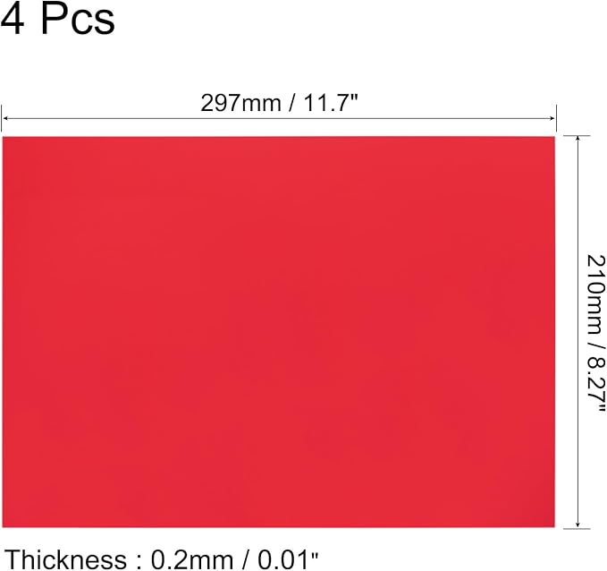 uxcell 4Pcs A4 Gel Light Lighting Filter Overlay Transparent Color Correction - Image 2